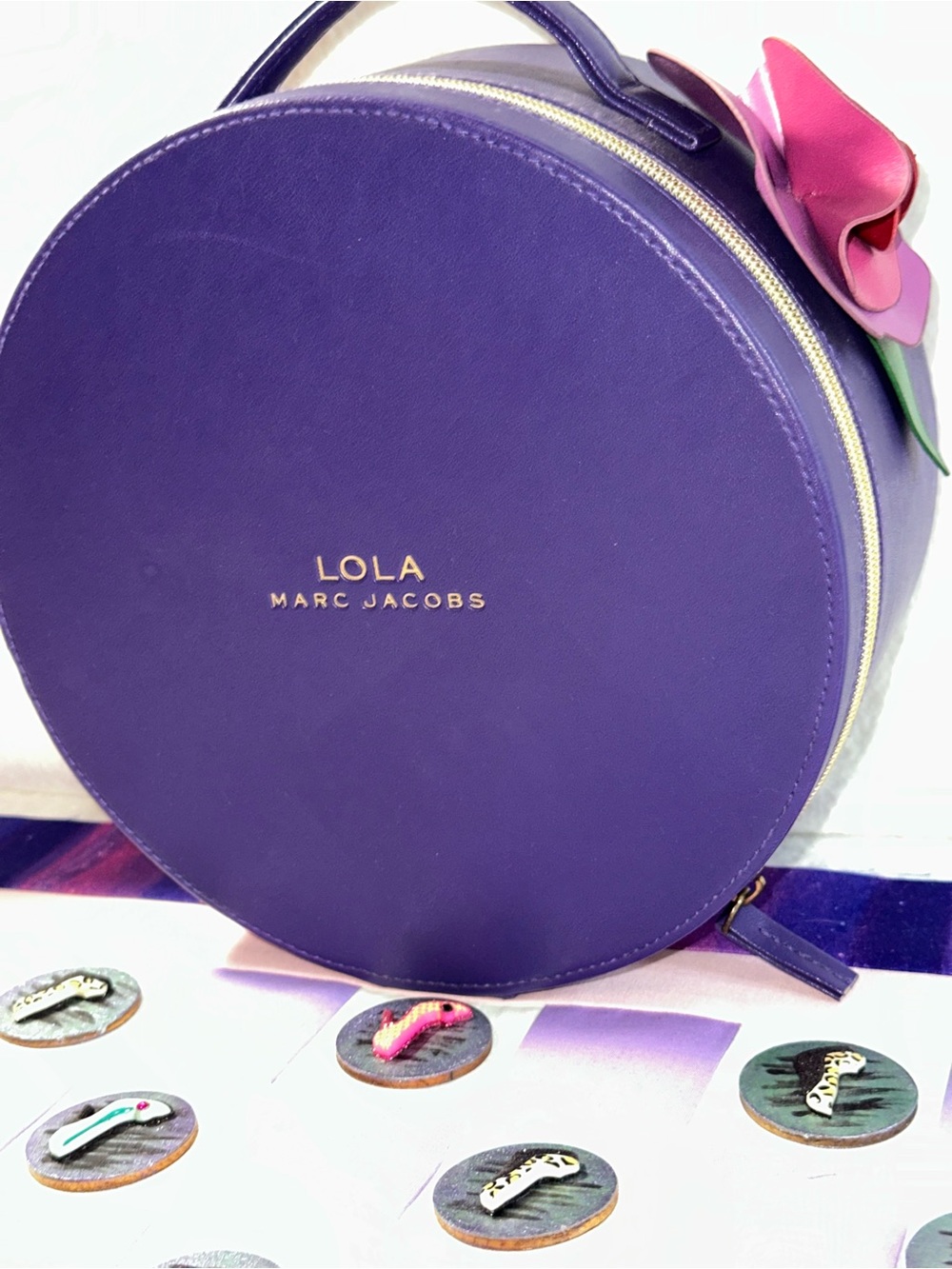 Handmade Lavender & Purple Quilted Checkerboard set with a Special Container. - Picture 4 of 9